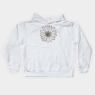 Sunflower Zentangle Kids Hoodie